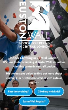 Bouldering at Euston Wall cover