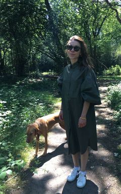 Forest walk with crazy Hungarian Vizsla cover