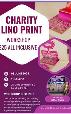 Charity Lino printing workshop cover