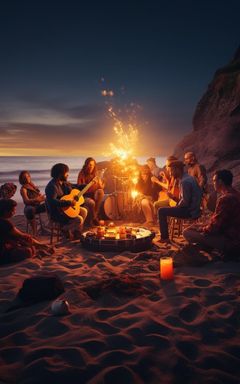 Beach Bonfire Jam Session at Santa Monica Pier cover