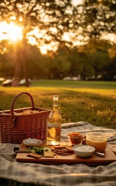 Sunset Picnic by the River Thames cover