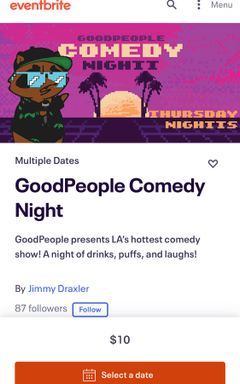 GoodPeople Comedy Night cover
