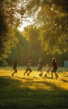 Football Match in the City Park cover