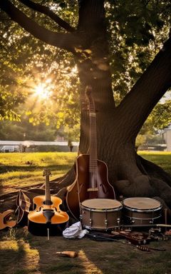 Music Jam Session in a Park cover