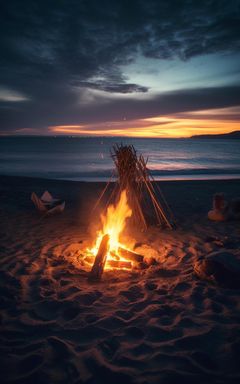 Beach Bonfire and Sunset cover