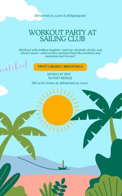 Workout Party with Moctails at Sailing Club 🌀🍹 cover