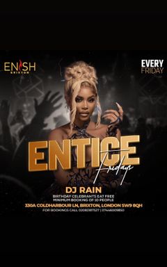 Entice Friday @ Enish Restaurant & Lounge brixto🎉 cover