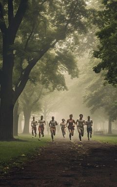 Running Group along Sparrow Hills cover