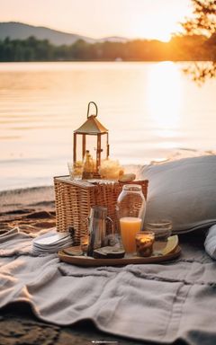 Sunset Picnic by the River cover