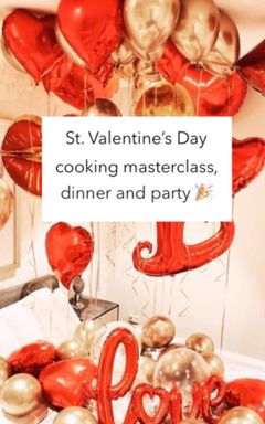 Valentine’s Day cook masterclass,dinner and party cover