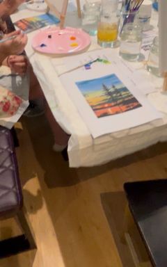 Acrylic Painting Workshop Dinner cover