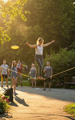 Slackline & frisbee