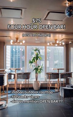 $75 4 Hour Open Bar NYE Celebration cover