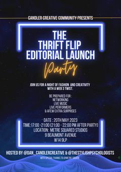 Thrift flip editorial launch cover