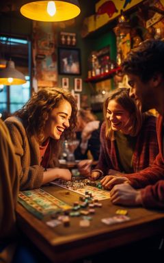 Board Game Night at a Cozy Café cover