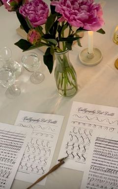 Calligraphy breakfast cover