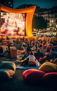 Outdoor movie night under the stars cover