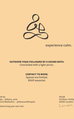 Experience calm cover