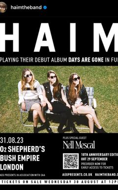 Haim gig in London cover