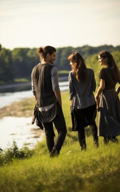 Group Scenic Walk by the River cover