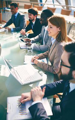 Sudden business meeting with shareholders cover