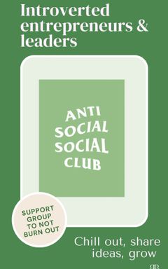 Antisocial social club for entrepreneurs & leaders cover