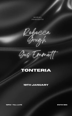 Rebecca Gough & Gus Emmett @Tonteria Sloane Sq cover