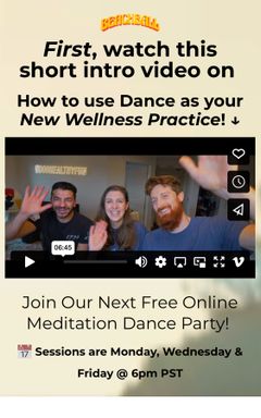 Free Online Meditation Dance Parties (mon,wed,fri) cover