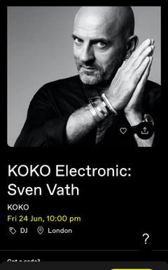 Sven Vath at Koko let’s dance cover