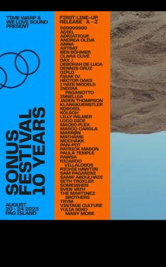 SONUS FESTIVAL 20-24TH AUG - PAG ISLAND ,CROTIA cover