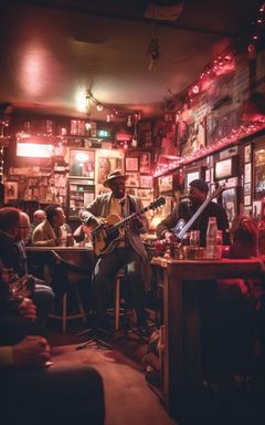 Music Jam at a Local Cafe cover