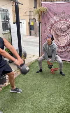Group workout at my home gym in Santa Monica 🤟🏼 cover