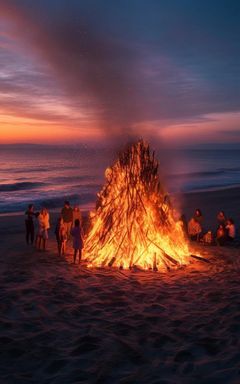 Beach Cleanup and Sunset Bonfire cover