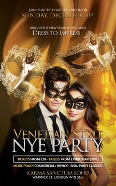New Year’s Eve - Venetian Style Party 🎉 cover