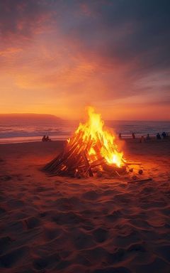 Evening Beach Bonfire cover