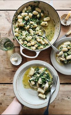 Gnocchi and coffee lunch cover