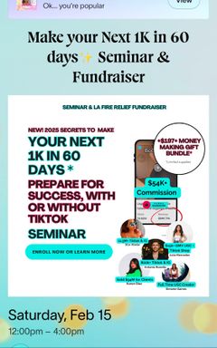 Make 1k in 60days (UGC & Affiliates) Seminar cover