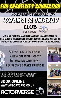 Fitzrovia DRAMA & IMPROV Club for Adults 🎭🎉 cover