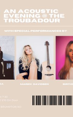 Acoustic Evening at Troubadour cover