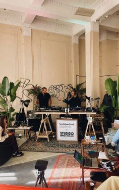 Free listening party in the music studio🎧 cover