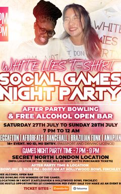 White T-Shirt Games Night Party 🎉 🥃 cover