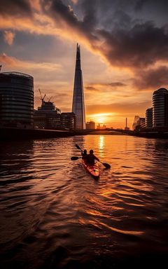 Sunset Kayaking on the Thames cover