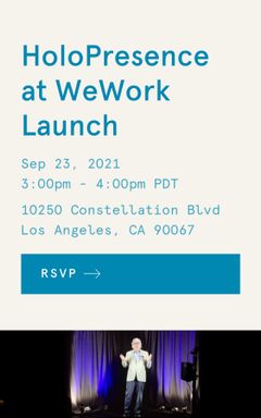 HoloPresence at WeWork Launch cover