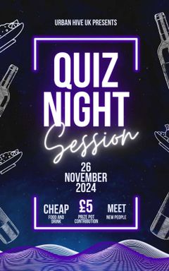 Tuesday 26th November Quiz Night Tottenham Ct Rd! cover