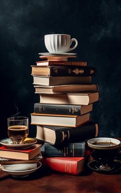 Group Book Club in a Cozy Cafe cover