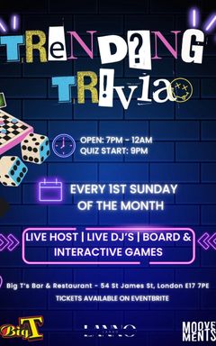 Monthly - Trivia & Games Night 23+ cover