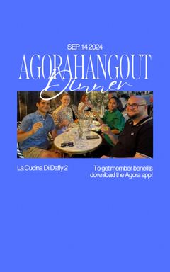 Weekly Hangout: Sat Dinner + Afterparty cover