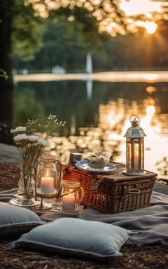 Sunset Picnic by the River cover