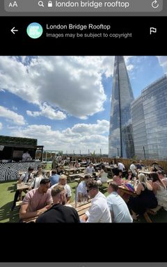 Rooftop bar drinks near London bridge cover