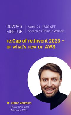 DevOps meetup. Andersen&AWS: speaker 1 cover